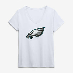 Philadelphia Eagles Logo Athletic Women's Primary Logo V-Neck T-Shirt | NFL New