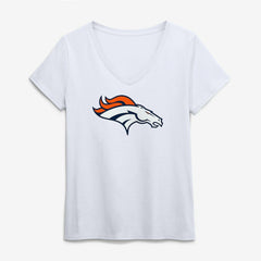 Denver Broncos Logo Athletic Women's Primary Logo V-Neck T-Shirt | NFL Online