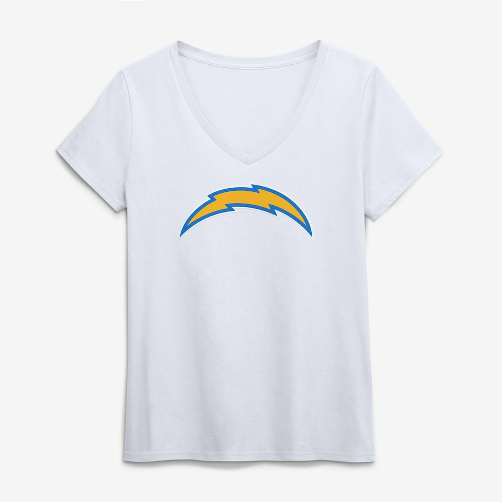 Los Angeles Chargers Logo Athletic Women's Primary Logo V-Neck T-Shirt | NFL Outlet