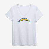 Los Angeles Chargers Logo Athletic Women's Primary Logo V-Neck T-Shirt | NFL Outlet
