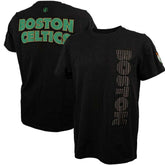 Black Boston Celtics FISLL 3D Puff Print Sliced Logo T-Shirt | NBA