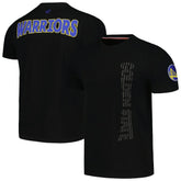 Black Golden State Warriors FISLL 3D Puff Print Sliced Logo T-Shirt sale | NBA