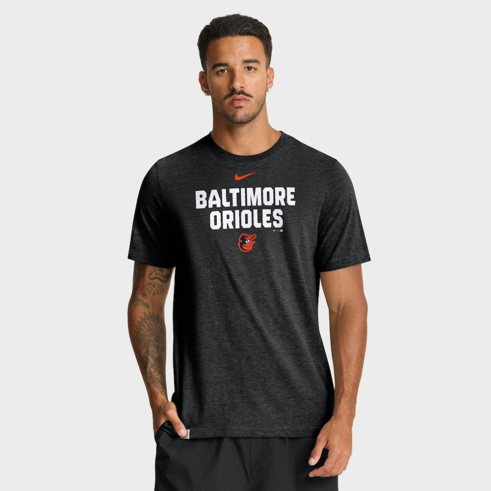 Baltimore Orioles Nike Stacked Tri-Blend T-Shirt - MLB T-shirts