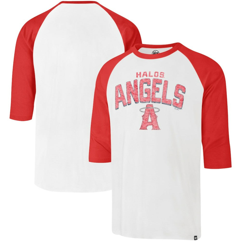 Los Angeles Angels '47 City Connect Crescent Franklin Raglan 3/4-Sleeve T-Shirt - MLB T-shirts