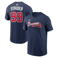 Spencer Strider Atlanta Braves Nike Name & Number T-Shirt - MLB T-shirts