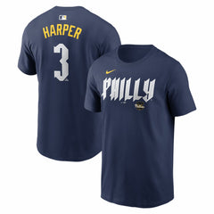 Bryce Harper Philadelphia Phillies Nike City Connect Name & Number T-Shirt - MLB T-shirts