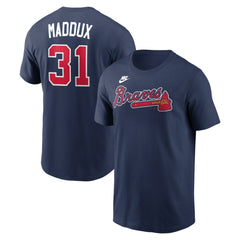 Greg Maddux Atlanta Braves Nike Cooperstown Collection Name & Number T-Shirt - MLB T-shirts