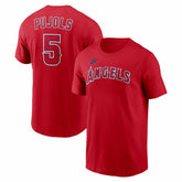 Albert Pujols Los Angeles Angels Nike Cooperstown Collection Name & Number T-Shirt - MLB T-shirts