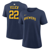 Christian Yelich Milwaukee Brewers Nike Women's Name & Number T-Shirt - MLB T-shirts