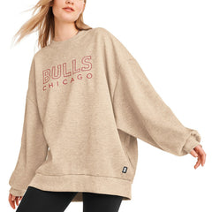 Gold Chicago Bulls DKNY Sport Women's Daisy Tunic Oversized Pullover Sweatshirt sale | NBA