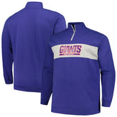 New York Giants Profile Big & Tall Fleece Quarter-Zip Jacket | NFL Online