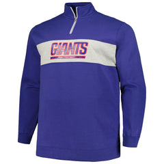 New York Giants Profile Big & Tall Fleece Quarter-Zip Jacket | NFL Online