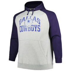 Dallas Cowboys Profile Big & Tall Favorite Arch Throwback Raglan Pullover Hoodie | NFL Sale