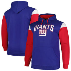 New York Giants Profile Big & Tall Trench Battle Pullover Hoodie | NFL New