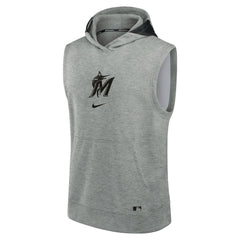 Miami Marlins Nike Authentic Collection Early Work Dri-FIT Sleeveless Hoodie - MLB Hoodies