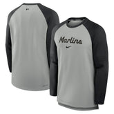 Miami Marlins Nike Authentic Collection Game Time Raglan Performance Long Sleeve T-Shirt - MLB T-shirts