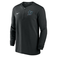 Miami Marlins Nike Authentic Collection Game Time Performance Quarter-Zip Top - MLB Tops