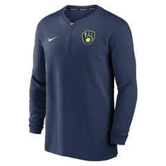 Milwaukee Brewers Nike Authentic Collection Game Time Performance Quarter-Zip Top - MLB Tops