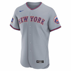 New York Mets Nike Road Sponsor Patch Authentic Jersey - MLB Jerseys