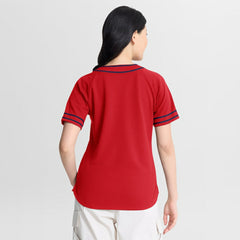 Washington Nationals Fanatics Women's Diva Race Ahead Raglan V-Neck T-Shirt - MLB T-shirts
