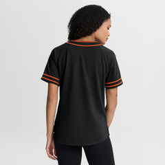 San Francisco Giants Fanatics Women's Diva Race Ahead Raglan V-Neck T-Shirt - MLB T-shirts