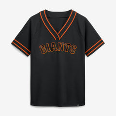 San Francisco Giants Fanatics Women's Diva Race Ahead Raglan V-Neck T-Shirt - MLB T-shirts