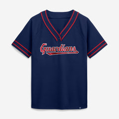 Cleveland Guardians Fanatics Women's Diva Race Ahead Raglan V-Neck T-Shirt - MLB T-shirts