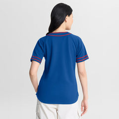 Chicago Cubs Fanatics Women's Diva Race Ahead Raglan V-Neck T-Shirt - MLB T-shirts