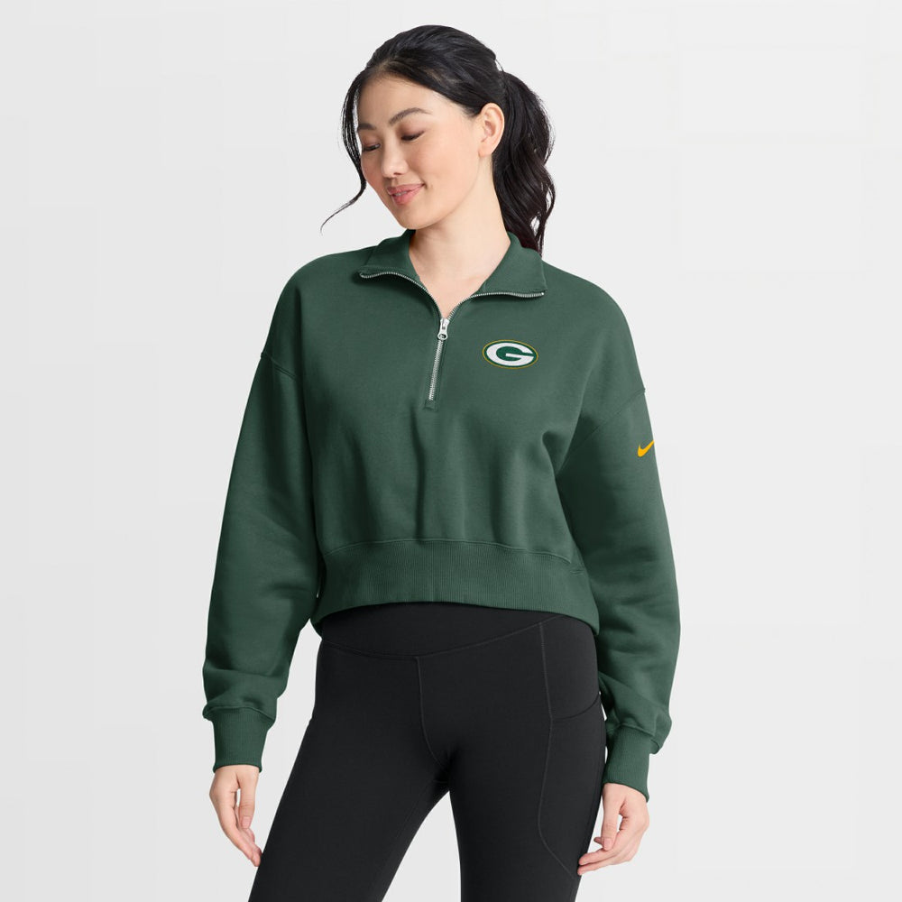 Green Bay Packers Women's Phoenix Fleece Quarter-Zip Sweatshirt | NFL Sale