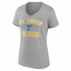 St. Louis Blues Logo Athletic Women's Arch Victory V-Neck T-Shirt - NHL T-shirts