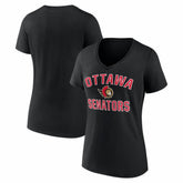 Ottawa Senators Logo Athletic Women's Arch Victory V-Neck T-Shirt - NHL T-shirts