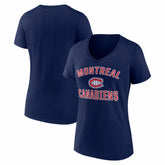 Montreal Canadiens Logo Athletic Women's Arch Victory V-Neck T-Shirt - NHL T-shirts