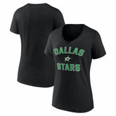 Dallas Stars Logo Athletic Women's Arch Victory V-Neck T-Shirt - NHL T-shirts