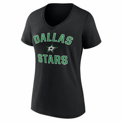 Dallas Stars Logo Athletic Women's Arch Victory V-Neck T-Shirt - NHL T-shirts