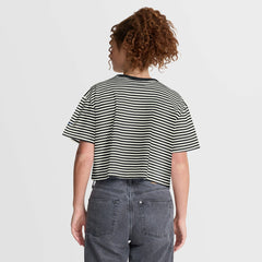 Detroit Lions Women's Striped Cropped T-Shirt | NFL Discount