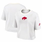 Buffalo Bills Women's Striped Cropped T-Shirt | NFL On sale