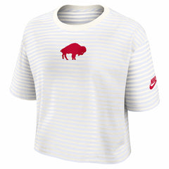 Buffalo Bills Women's Striped Cropped T-Shirt | NFL On sale