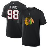 Connor Bedard Chicago Blackhawks Fanatics Authentic Stack Name & Number T-Shirt - NHL T-shirts