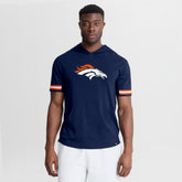 Denver Broncos Optimal Play Short Sleeve Hooded T-Shirt | NFL Discount