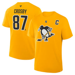 Sidney Crosby Pittsburgh Penguins Fanatics Authentic Stack Name & Number T-Shirt - NHL T-shirts
