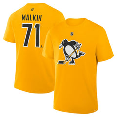 Evgeni Malkin Pittsburgh Penguins Fanatics Authentic Stack Name & Number T-Shirt - NHL T-shirts