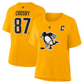 Sidney Crosby Pittsburgh Penguins Fanatics Women's Authentic Stack Name & Number T-Shirt - NHL T-shirts
