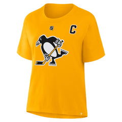 Sidney Crosby Pittsburgh Penguins Fanatics Women's Authentic Stack Name & Number T-Shirt - NHL T-shirts
