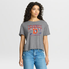 Denver Broncos Women's Overplayed Tribute Tri-Blend Boxy T-Shirt | NFL Near me