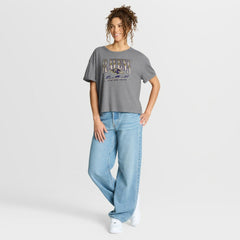 Baltimore Ravens Women's Overplayed Tribute Tri-Blend Boxy T-Shirt | NFL Outlet