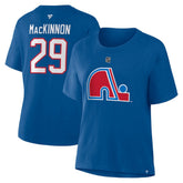 Nathan MacKinnon Colorado Avalanche Fanatics Women's Heritage Authentic Stack Name & Number T-Shirt - NHL T-shirts