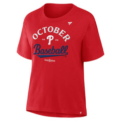 Philadelphia Phillies Women's Fanatics 2025 MLB Postseason Locker Room T-Shirt - MLB T-shirts