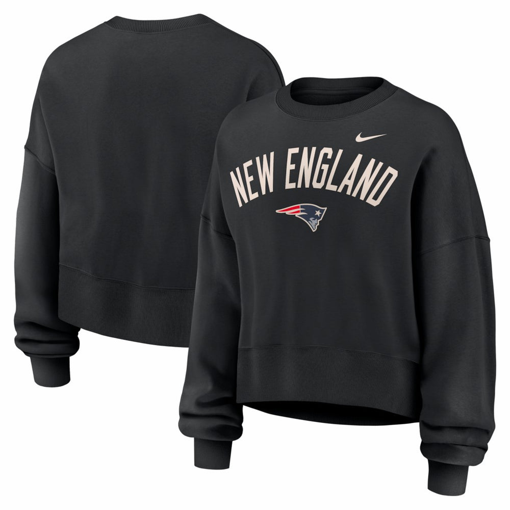 New England Patriots Women's Oversized High Hip Legacy Arch Phoenix Fleece Sweatshirt | NFL On sale