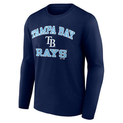 Tampa Bay Rays Logo Athletic Heart & Soul Long Sleeve T-Shirt - MLB T-shirts