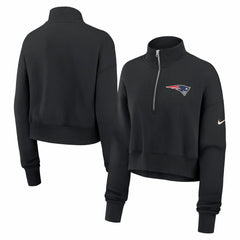 New England Patriots Women's Legacy Phoenix Fleece Cropped Half-Zip Sweatshirt | NFL Sale